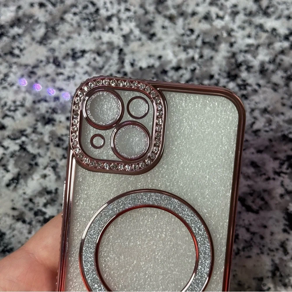 Bundle of 3 Elegant Pink Glitter Phone Case for iPhone 14